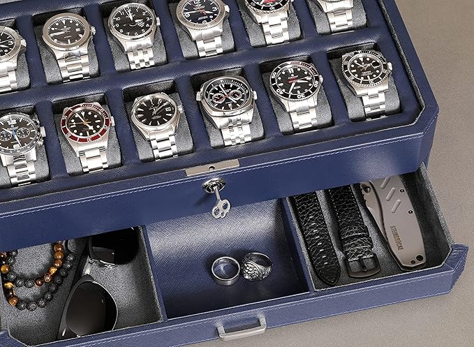 ROTHWELL 12 Slot Leather Watch Box - Image 4