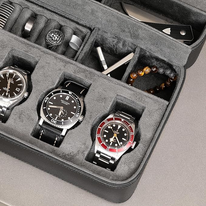 ROTHWELL 8 Watch Travel Case Storage Organizer - Image 5