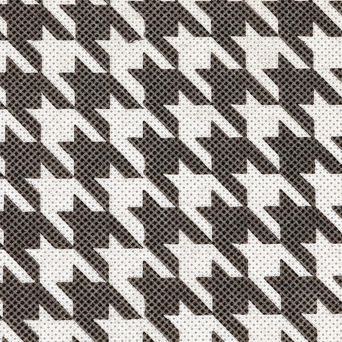 Household Essentials Fabric Storage Bins 6 Piece Set, Houndstooth White and - Image 5