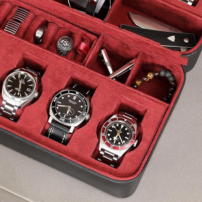 ROTHWELL 8 Watch Travel Case Storage Organizer - Image 5