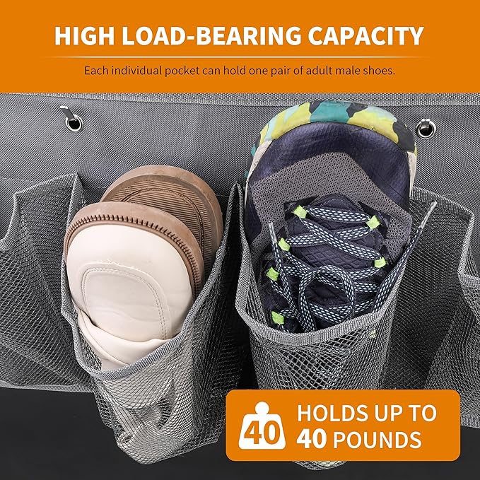 RV Shoe Pockets 6 Large Pockets Heavy Hanging Bedside Storage Organizer - Image 3