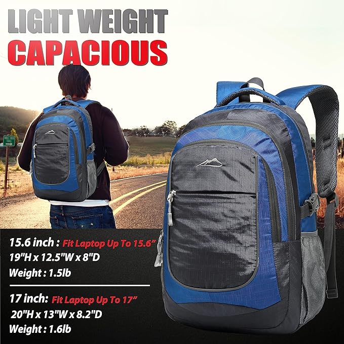 ProEtrade Backpack Bookbag for College Sturdy Travel Business Hiking Fit Laptop - Image 6