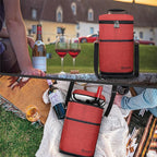 opux 2 Bottle Wine Carrier Tote, Insulated Leakproof Wine Cooler Bag, Wine - Image 7