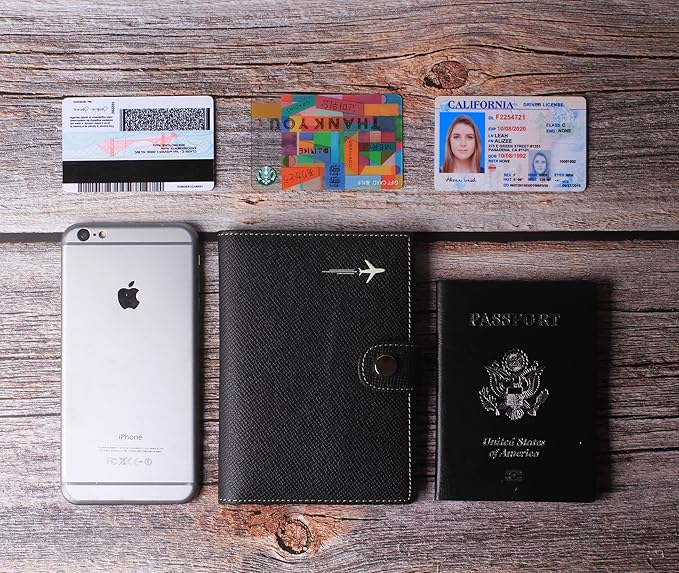 Genuine Leather Passport Case, RFID Passport Cover - Image 7
