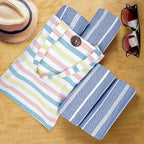 HILLFAIR Cotton Turkish Beach Towels, Quick Dry Lightweight Sand Free Peshtemal - Image 3