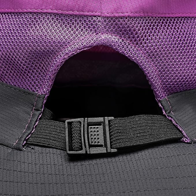Womens Summer Sun Hat Beach Hat Wide Brim Outdoor UV Protection Hat Foldable - Image 8