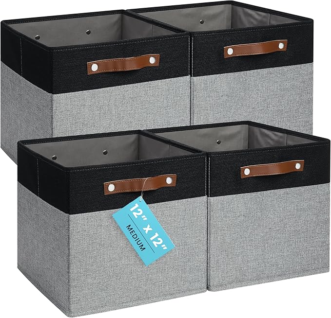 OrganiHaus 12x12 Fabric Storage Bins by OrganiHaus