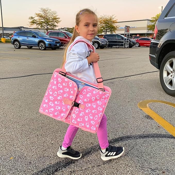 MENZOKE Kids Travel Tray for Toddler Car Seat, Lap Tray for Girl Activities - Image 8