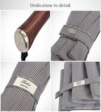Balios Travel Umbrella Luxurious Golden Hardwood Handle Auto Open & Close - Image 5