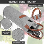 opux Wine Bag Single Bottle Carrier Tote, Insulated Travel Wine Cooler Bag - Image 5