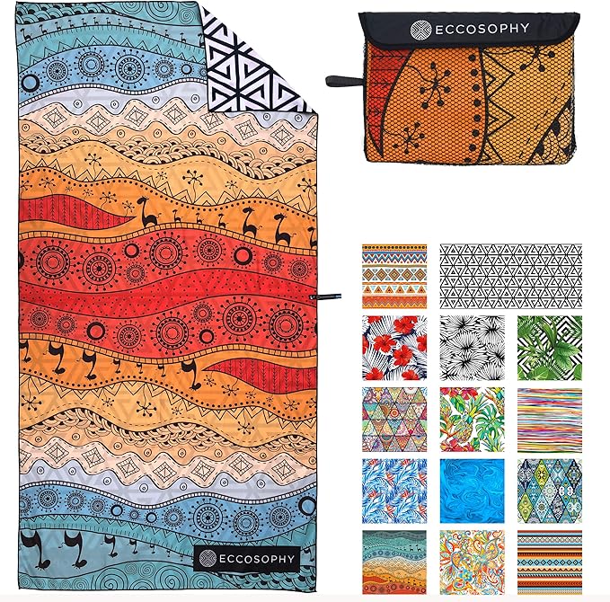 ECCOSOPHY Microfiber Beach Towel by ECCOSOPHY