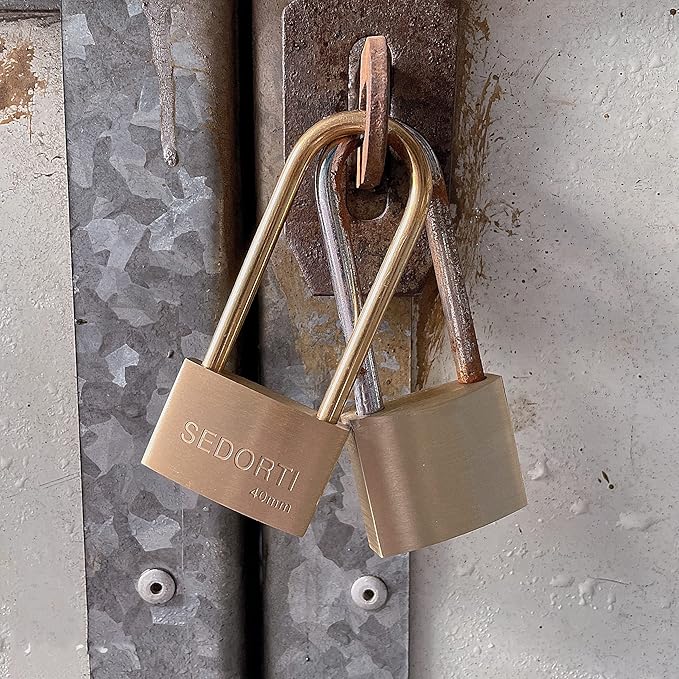 Weather Proof Lock, Keyed Alike Solid Brass Padlocks - Image 5
