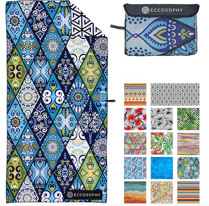 ECCOSOPHY Microfiber Beach Towel by ECCOSOPHY