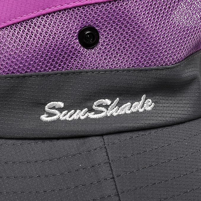 Womens Summer Sun Hat Beach Hat Wide Brim Outdoor UV Protection Hat Foldable - Image 7