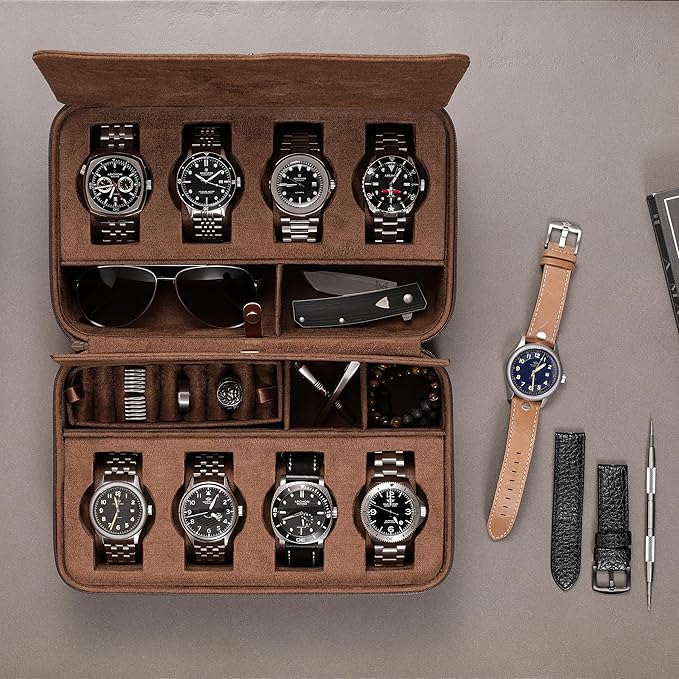 ROTHWELL 8 Watch Travel Case Storage Organizer - Image 2