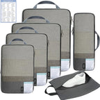 BAGAIL 6 Set/4 Set Lightweight Compression Packing Cubes by BAGAIL