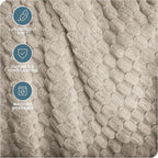 Bare Home Textured Fleece Blanket - Image 3