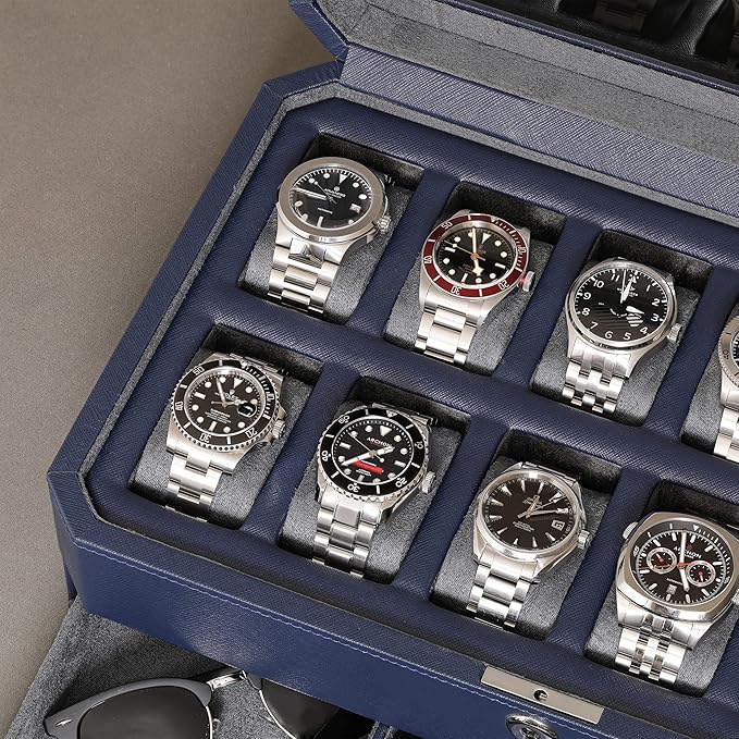 ROTHWELL 12 Slot Leather Watch Box - Image 5