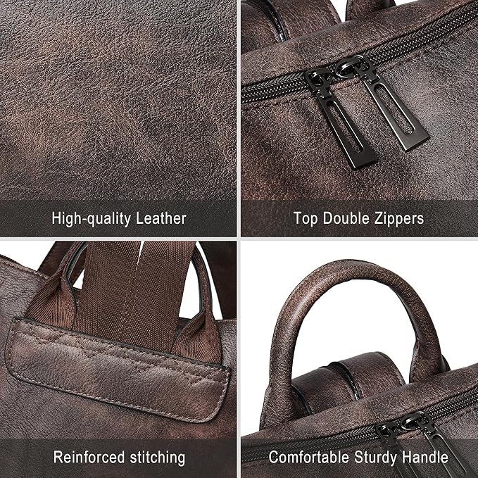 Shrrie Vegan Leather Laptop Backpack - Image 6