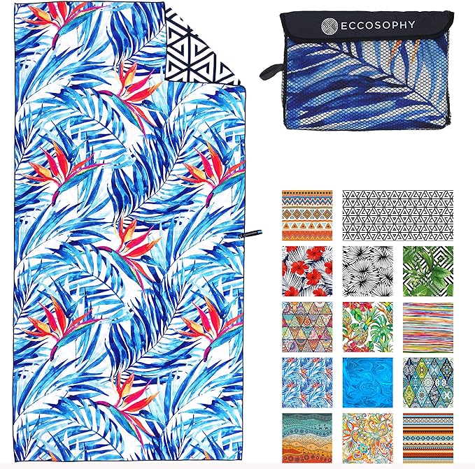 ECCOSOPHY Microfiber Beach Towel by ECCOSOPHY