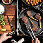 HexClad Hybrid Nonstick 12-Inch Frying Pan, Stay-Cool Handle, - Image 2