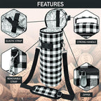 opux Wine Bag Single Bottle Carrier Tote, Insulated Wine Cooler Bag - Image 4
