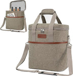 opux 6 Bottle Carrier Tote | Insulated Padded Wine Cooler Bag by OPUX