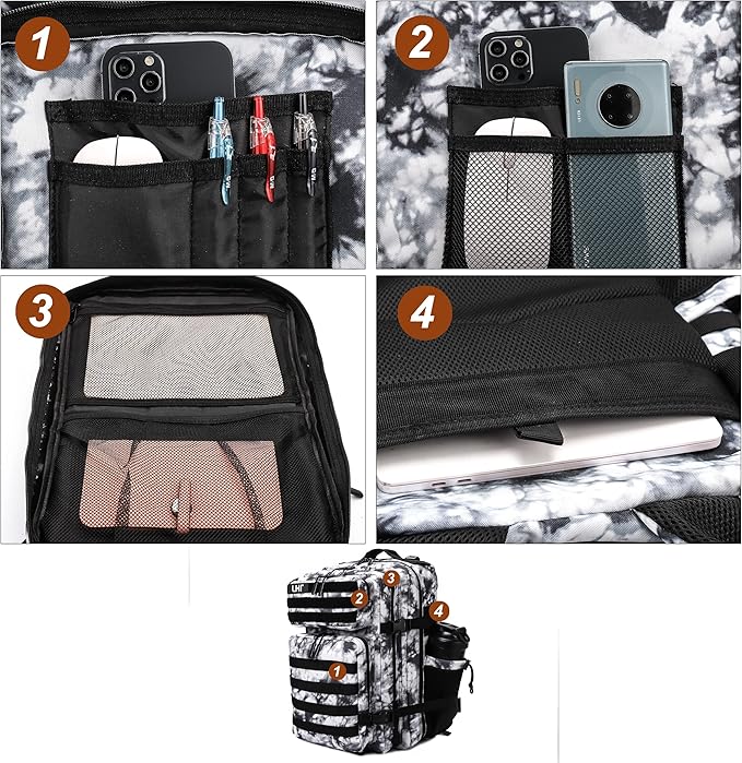 LHI Military Tactical Backpack for Men Molle Daypack 45L Army 3 Days Assault - Image 6