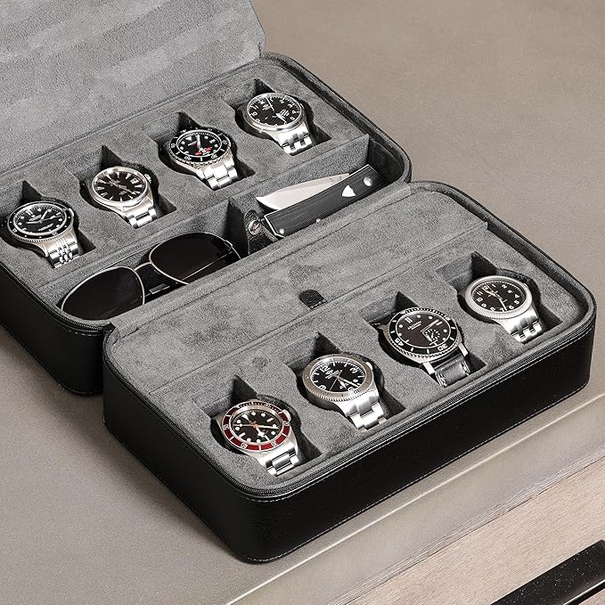 ROTHWELL 8 Watch Travel Case Storage Organizer - Image 6