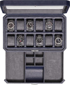 ROTHWELL 12 Slot Leather Watch Box by RothwellSanFrancisco