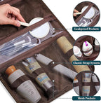PAVILIA Hanging Toiletry Bag Men Women, Travel Kit Foldable Large Toiletries - Image 4