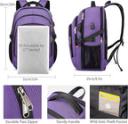 Travel Laptop Backpack, 17.3 Inch Large Capacity College School Bookbags - Image 4